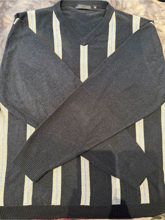 Britches Other - Britches Men's V-Neck Navy Striped Sweater Size XXL